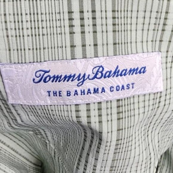 Tommy Bahama Bahama Coast XXL Green Plaid Stretch Button Front Shirt Lightweight - Picture 3 of 9